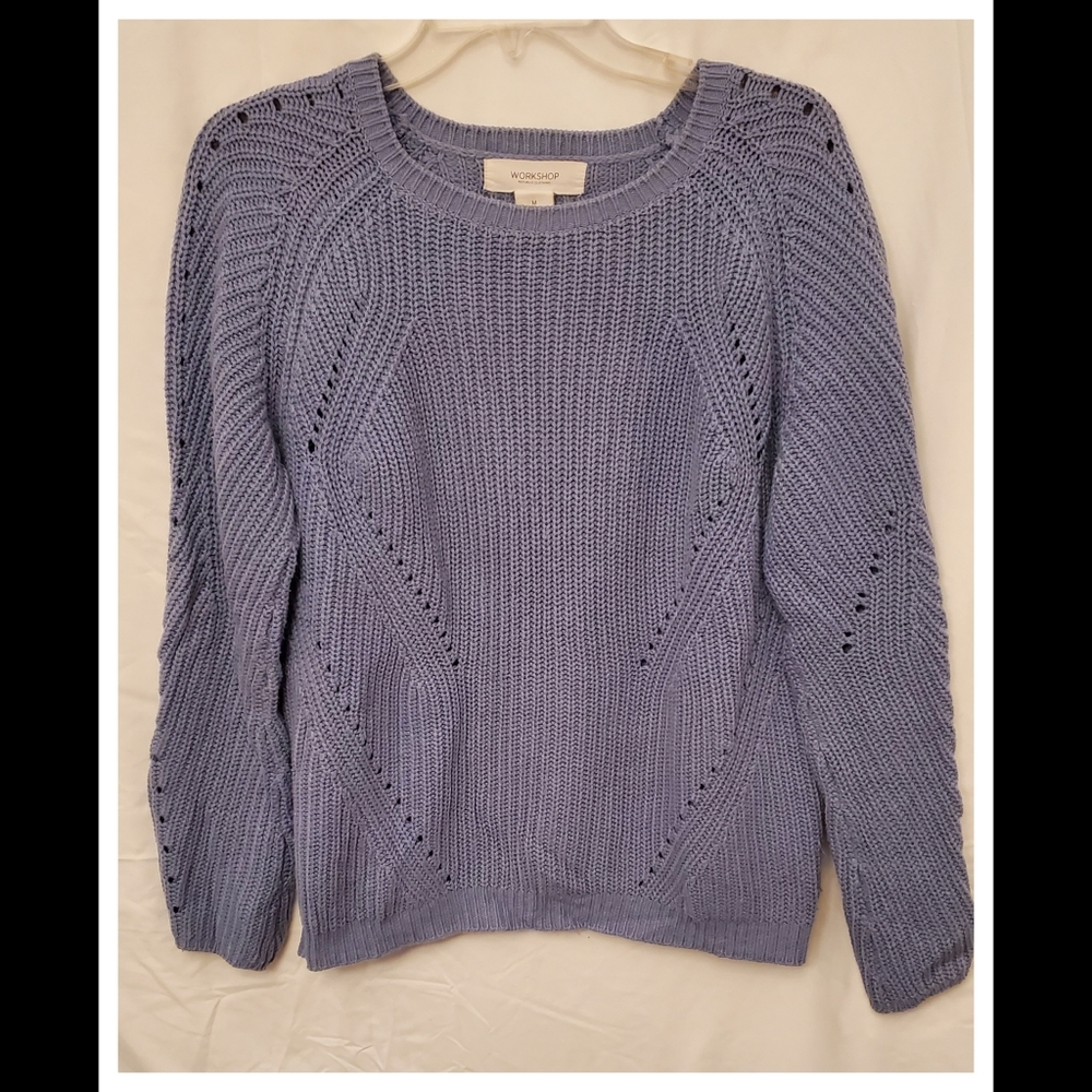 Workshop (Republic Clothing) Blue sweater, size Medium.